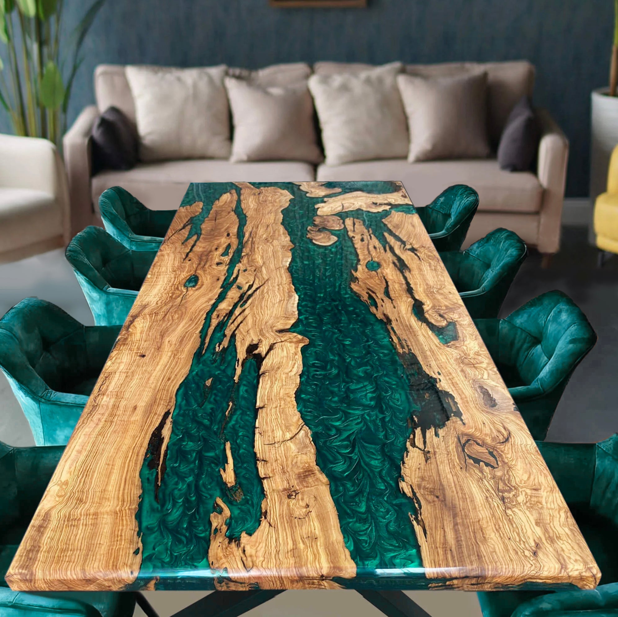 Olivewood Epoxy Table