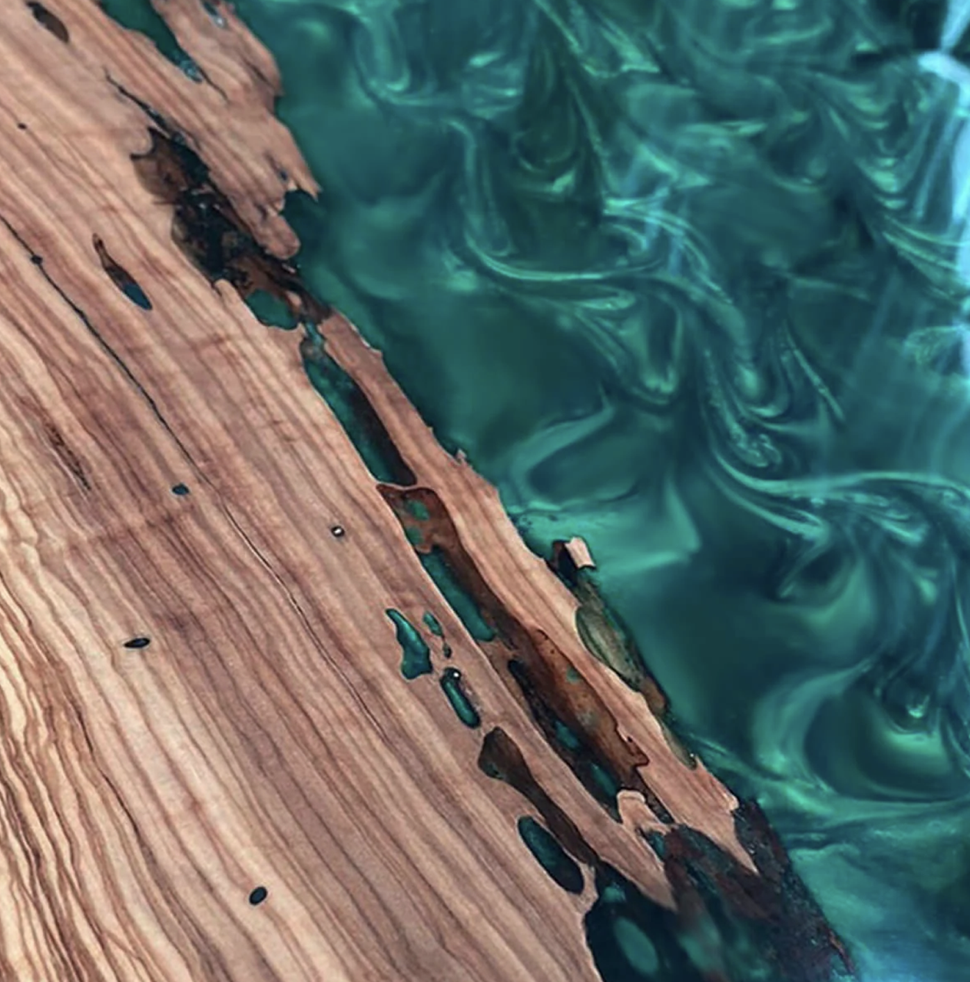 Olivewood Epoxy Table