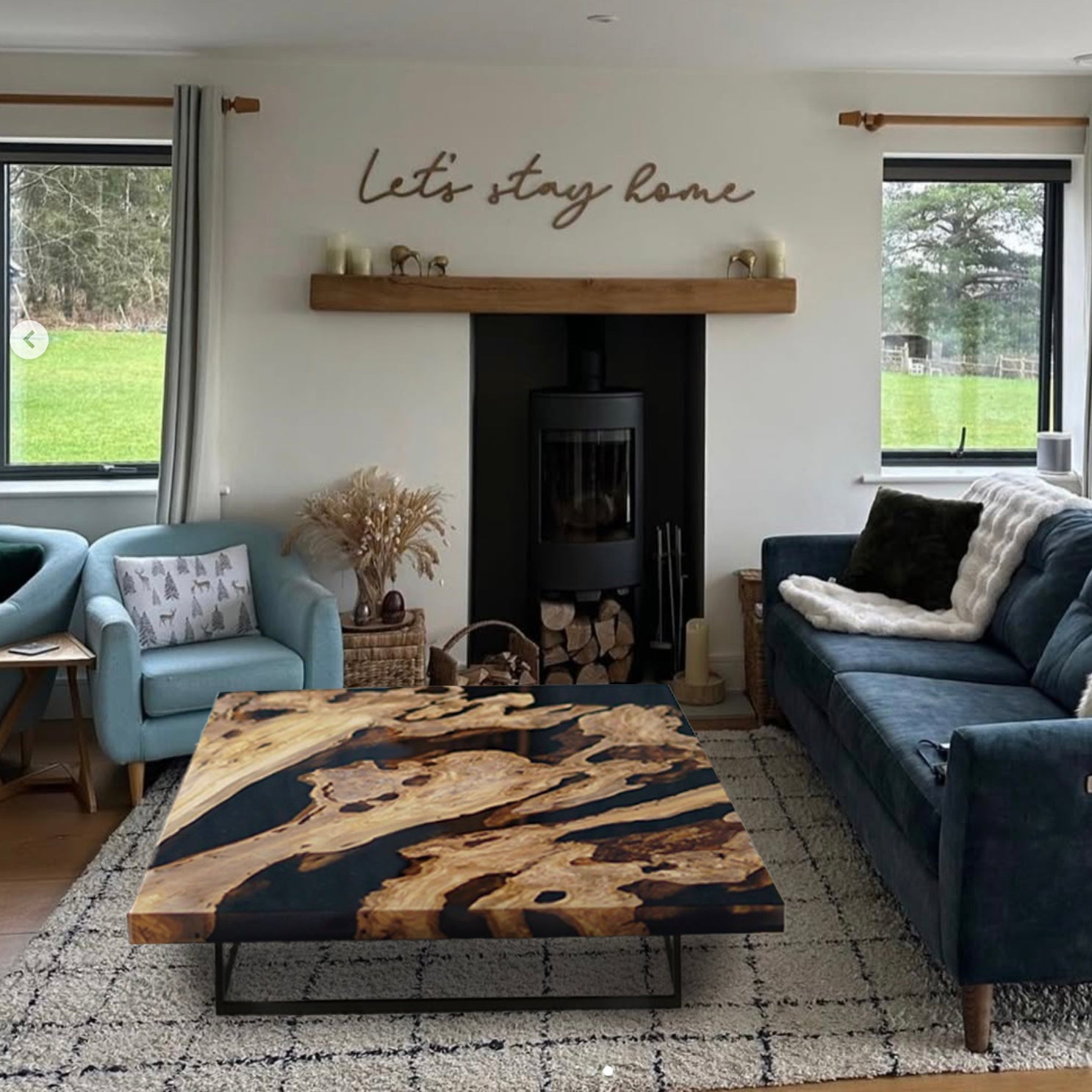 Olivewood Epoxy Table