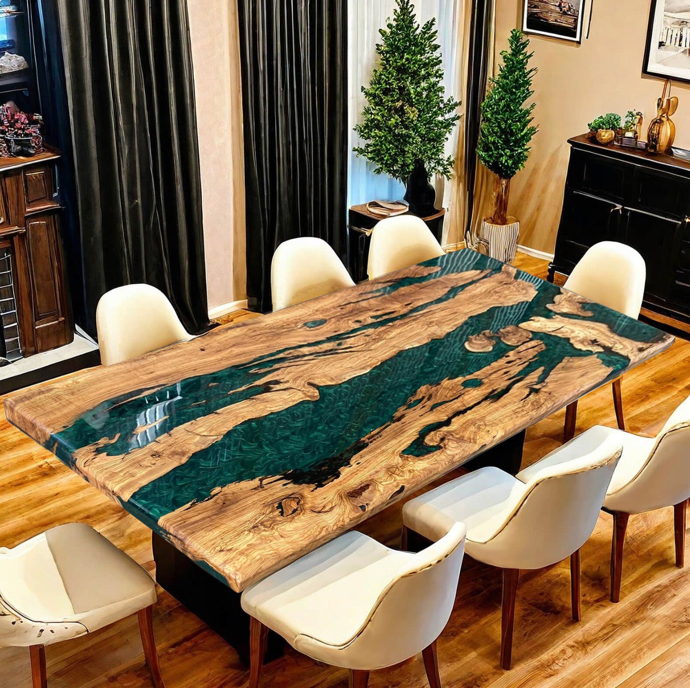 Olivewood Epoxy Table