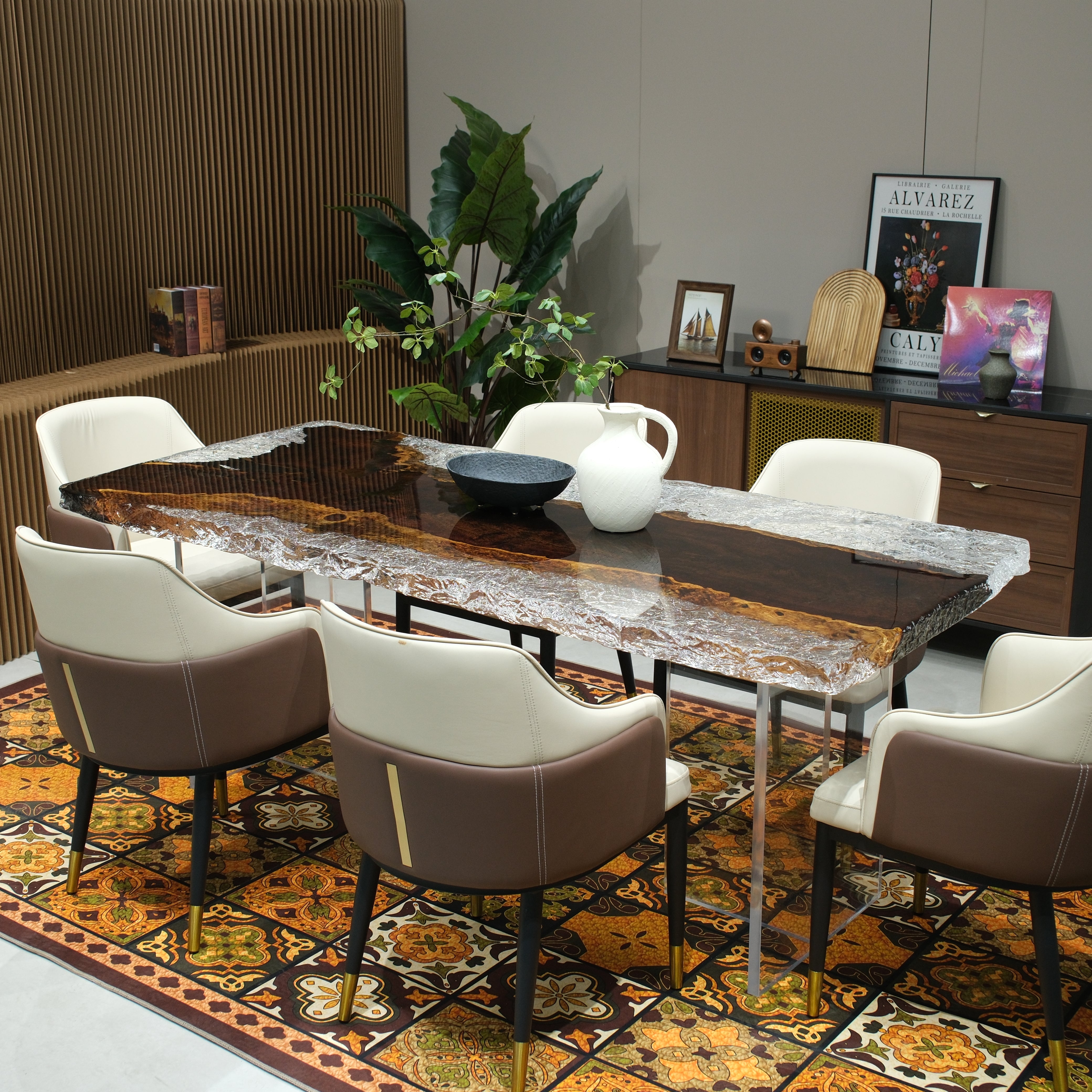 Ebony Epoxy Table | XHZB8033