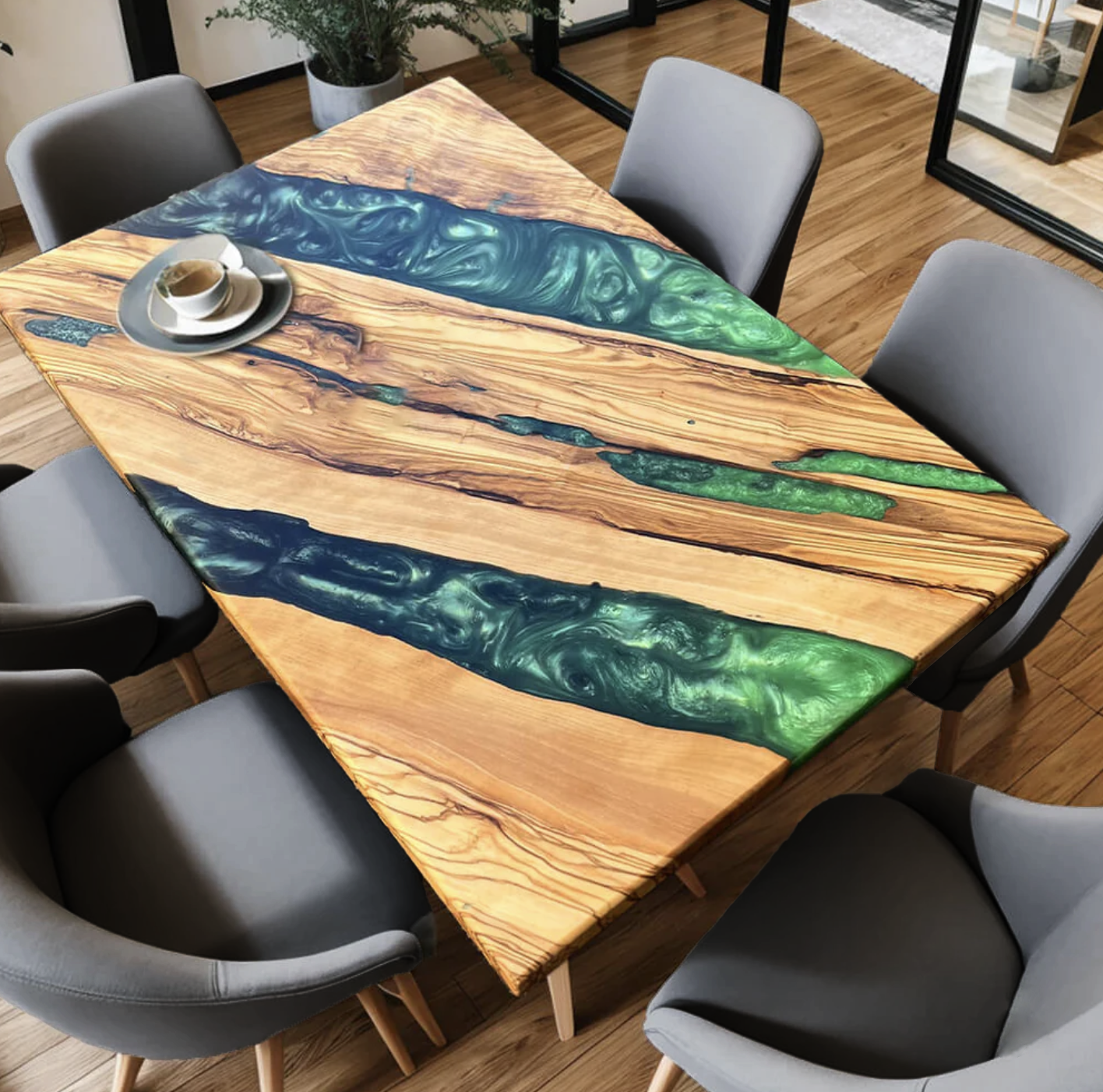 Olivewood Epoxy Table
