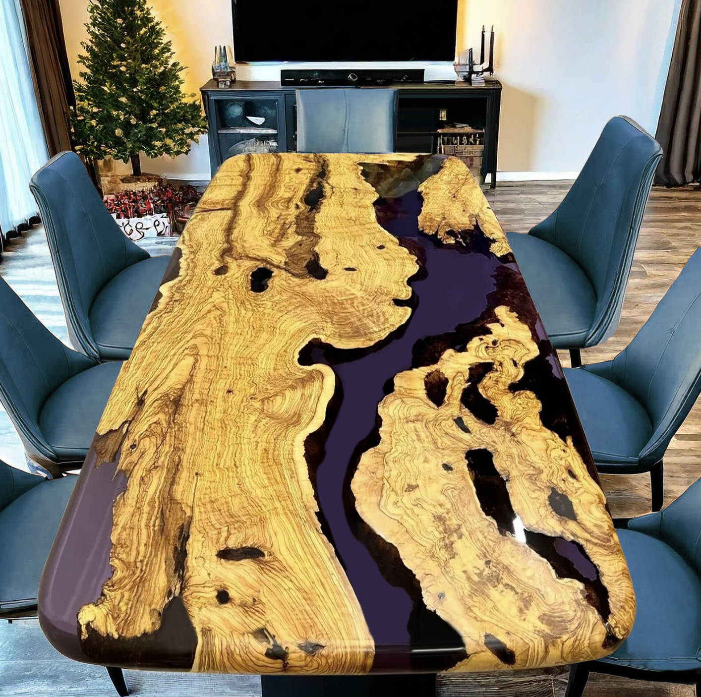 Olivewood Epoxy Table