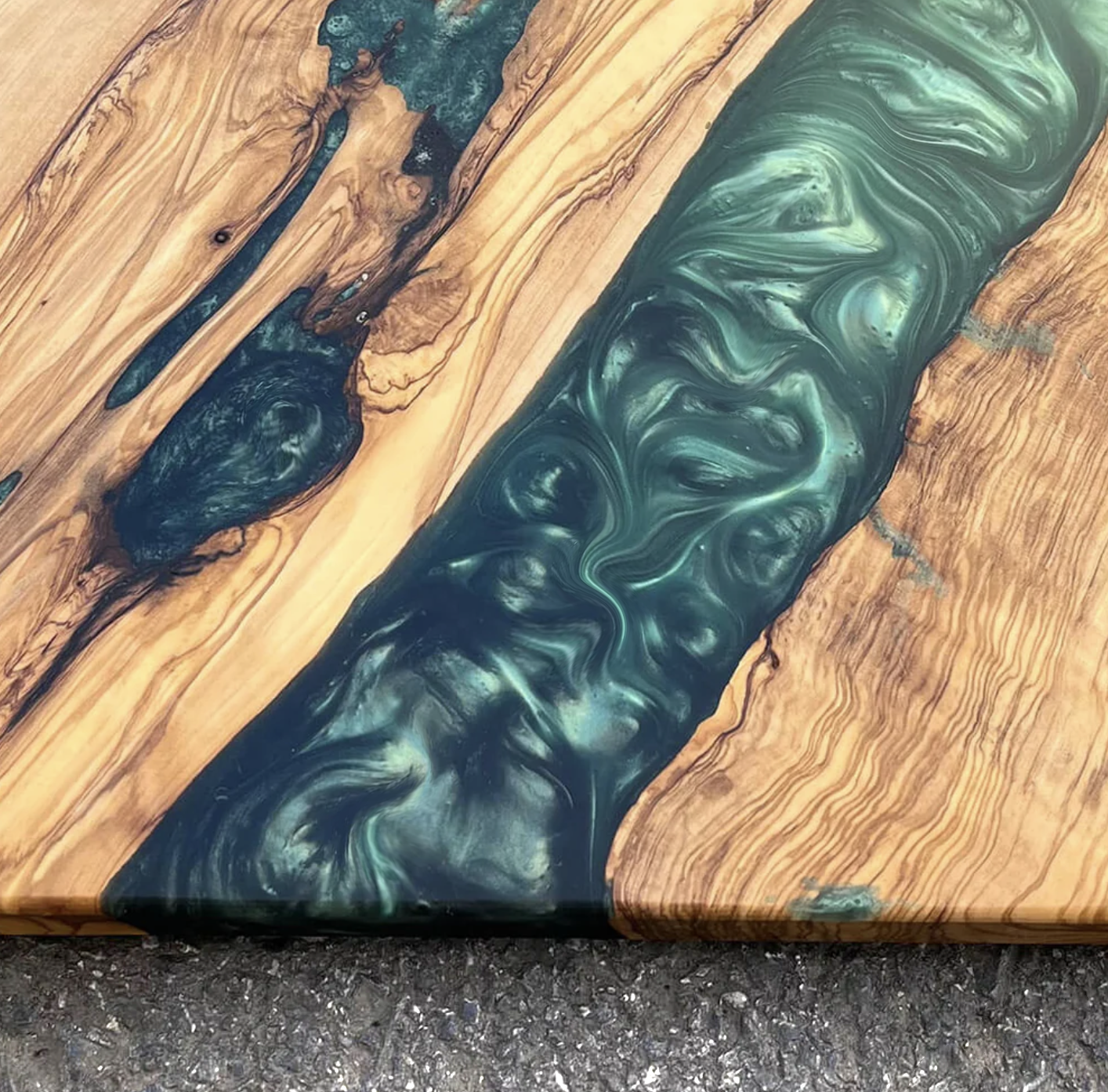 Olivewood Epoxy Table