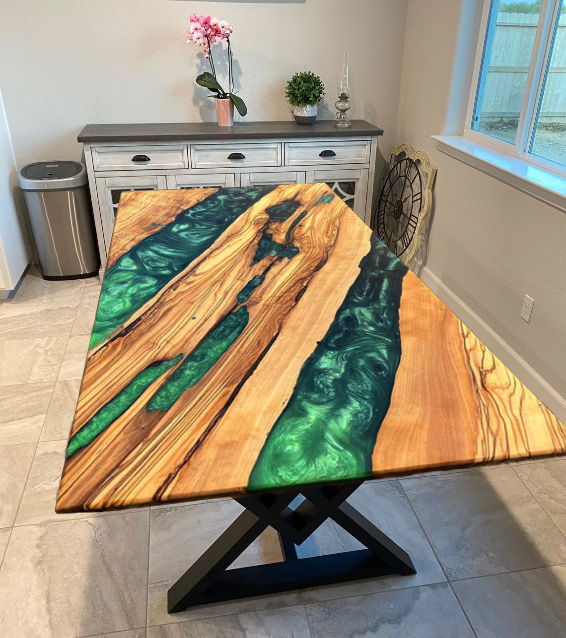 Olivewood Epoxy Table