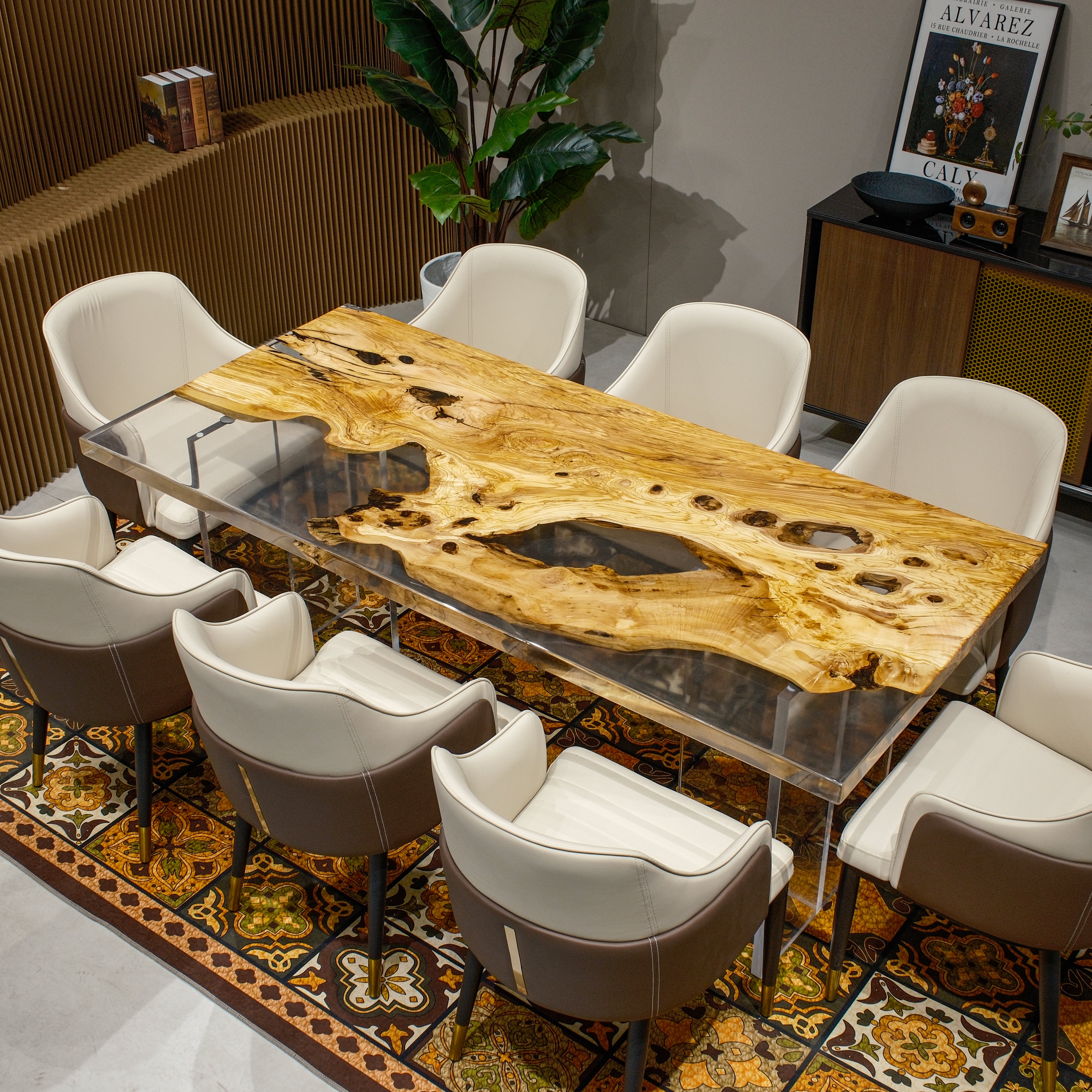 Olivewood Epoxy Table | XGZB1059