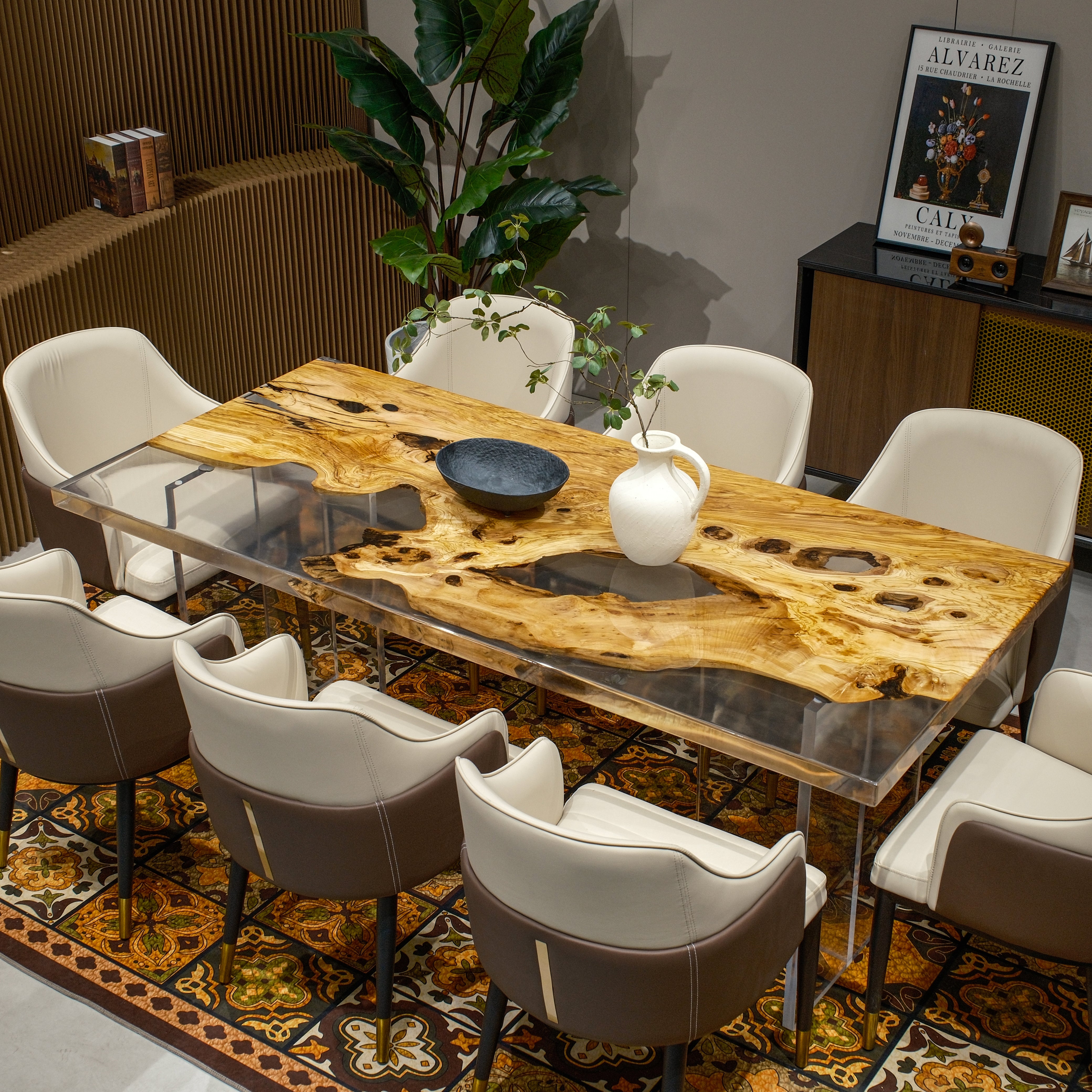 Olivewood Epoxy Table | XGZB1059