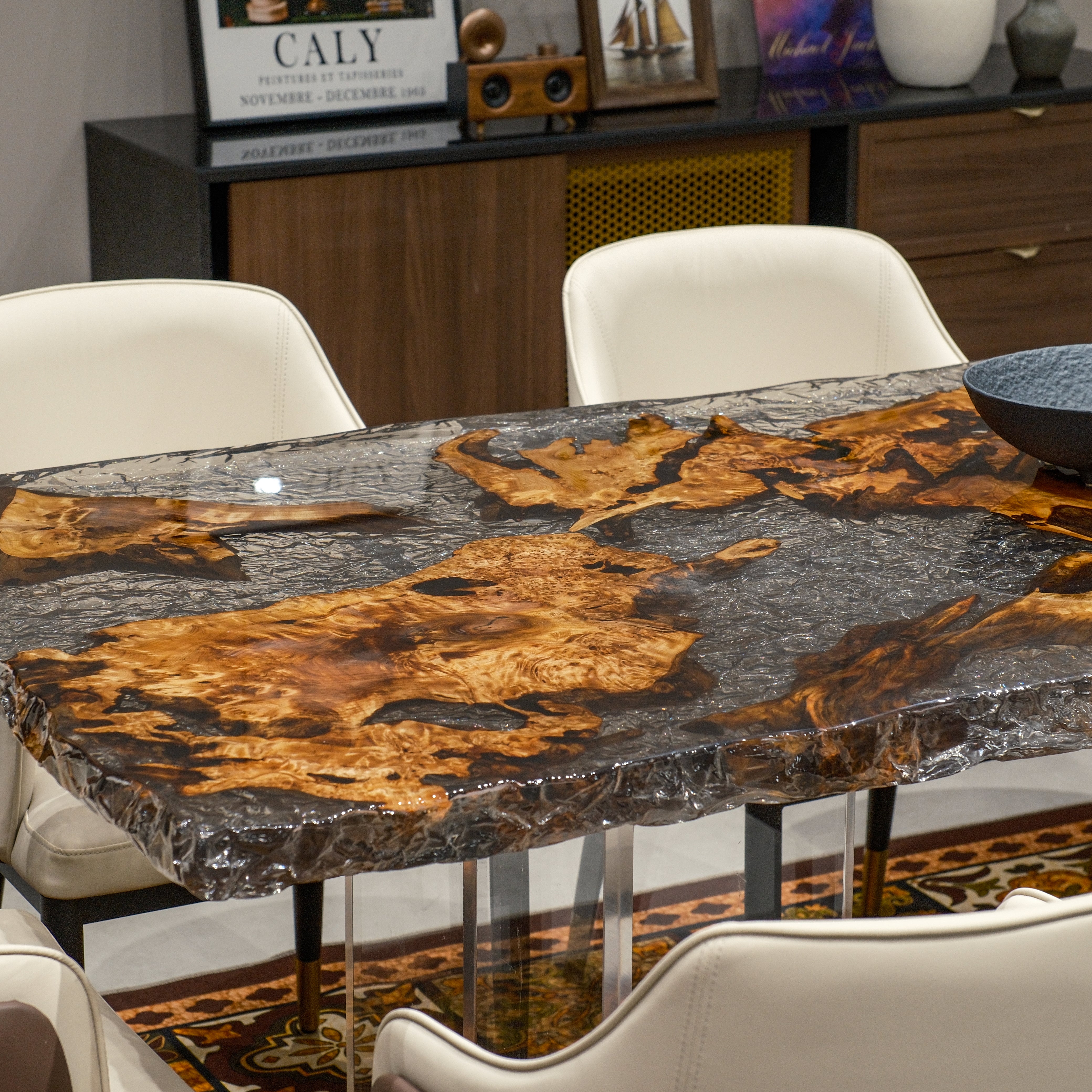 Cedar Burl Epoxy Table | XSZB11010