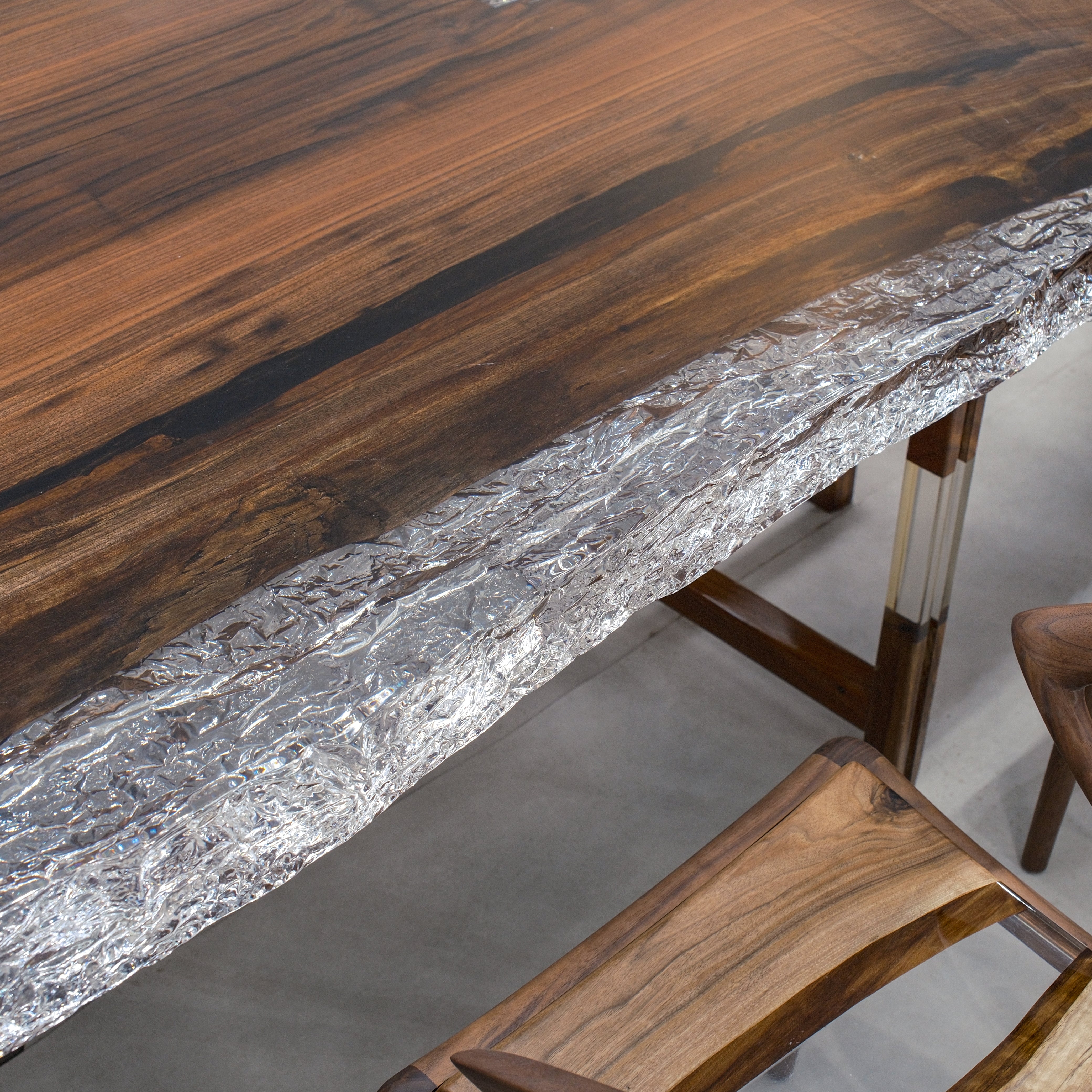 Black Walnut Epoxy Table | XBZB7072