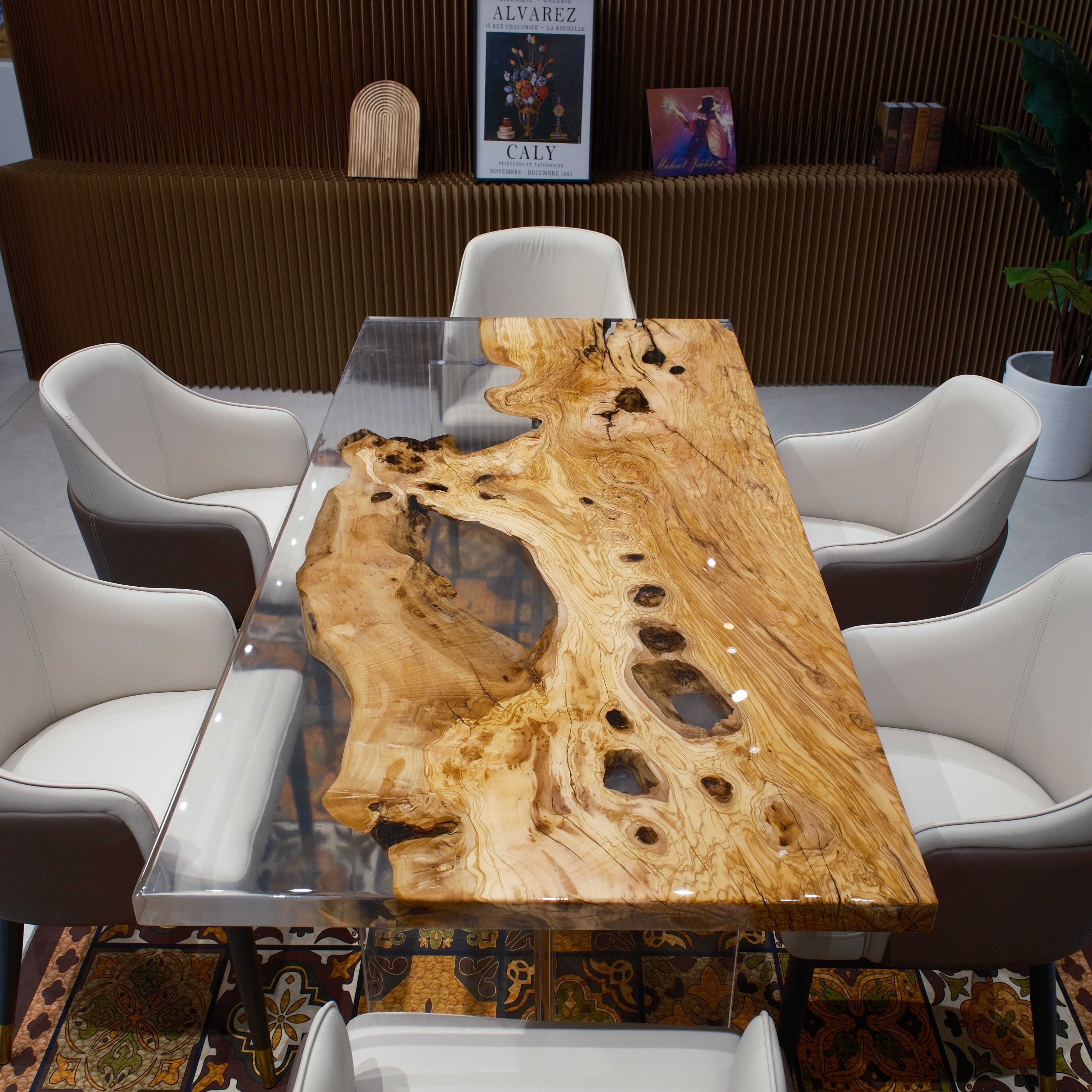 Olivewood Epoxy Table | XGZB1059