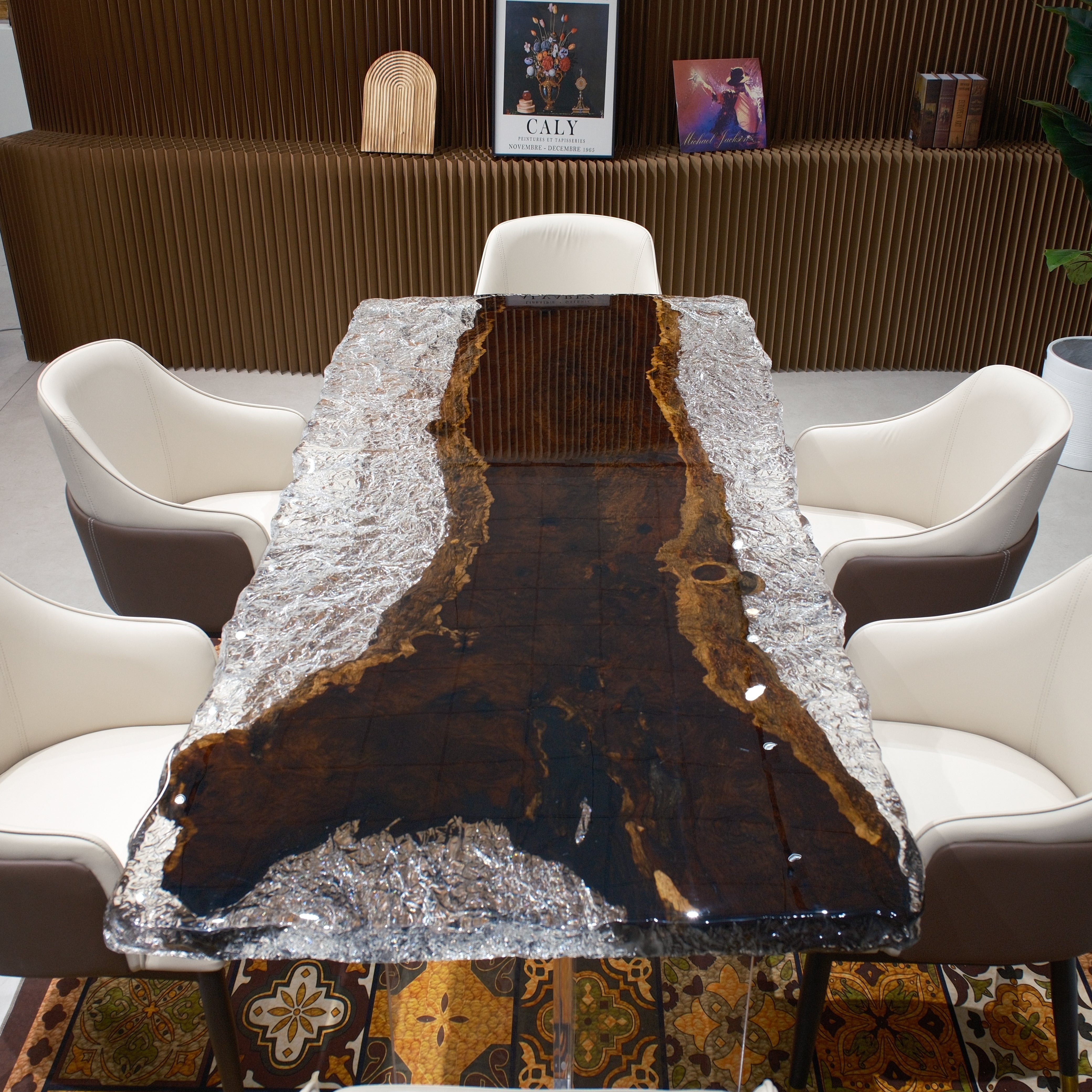 Ebony Epoxy Table | XHZB8033