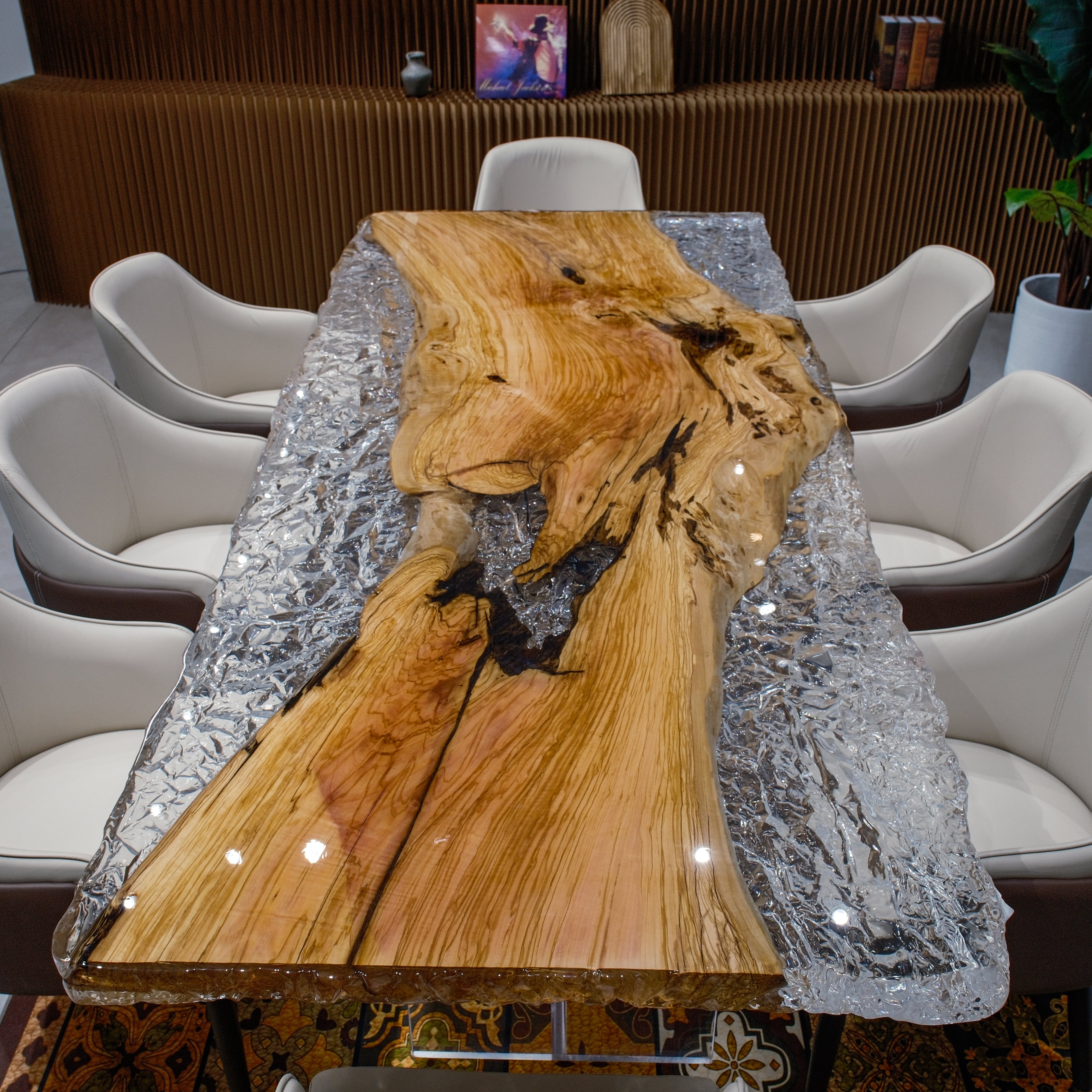 Olivewood Epoxy Table | XGZB1066