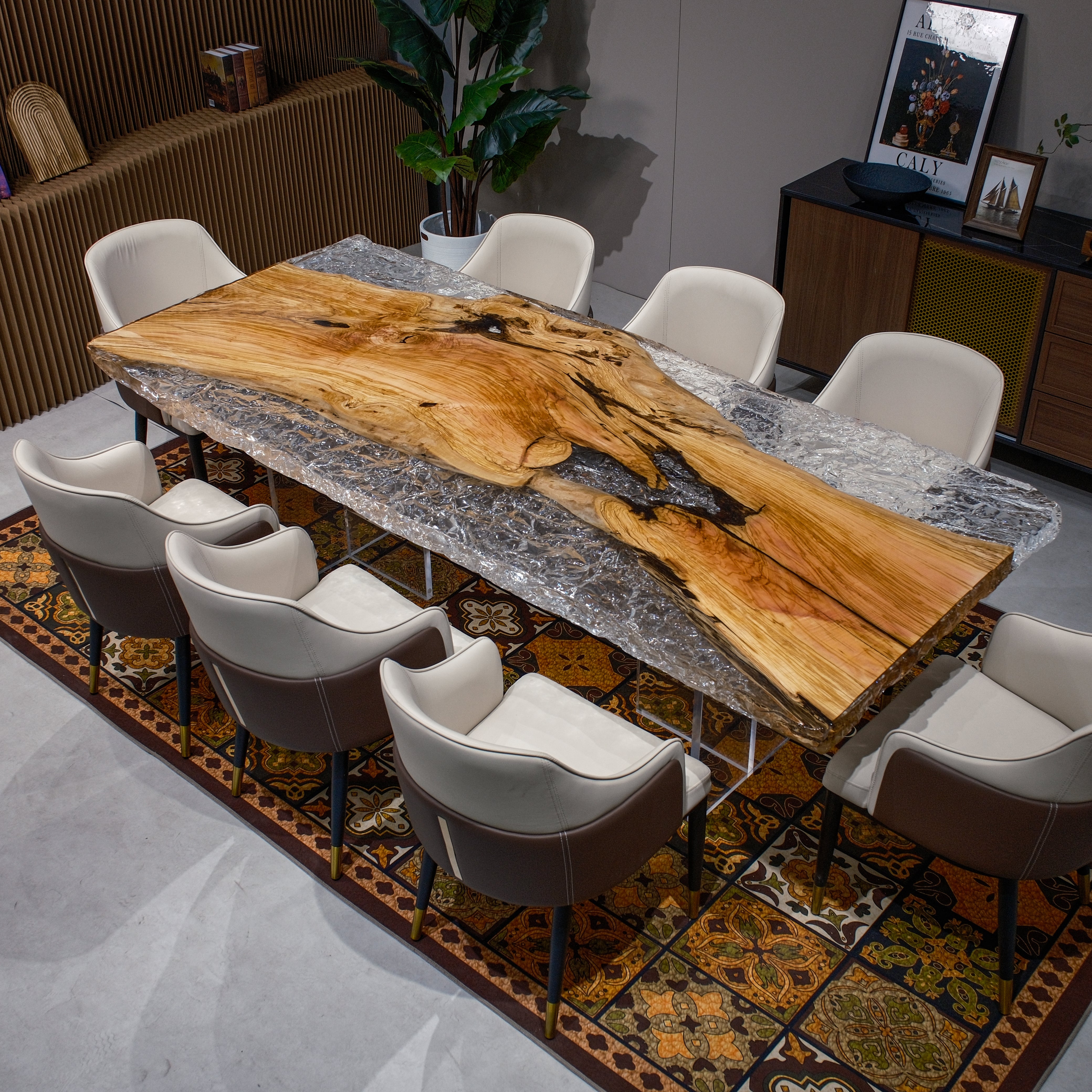 Olivewood Epoxy Table | XGZB1066