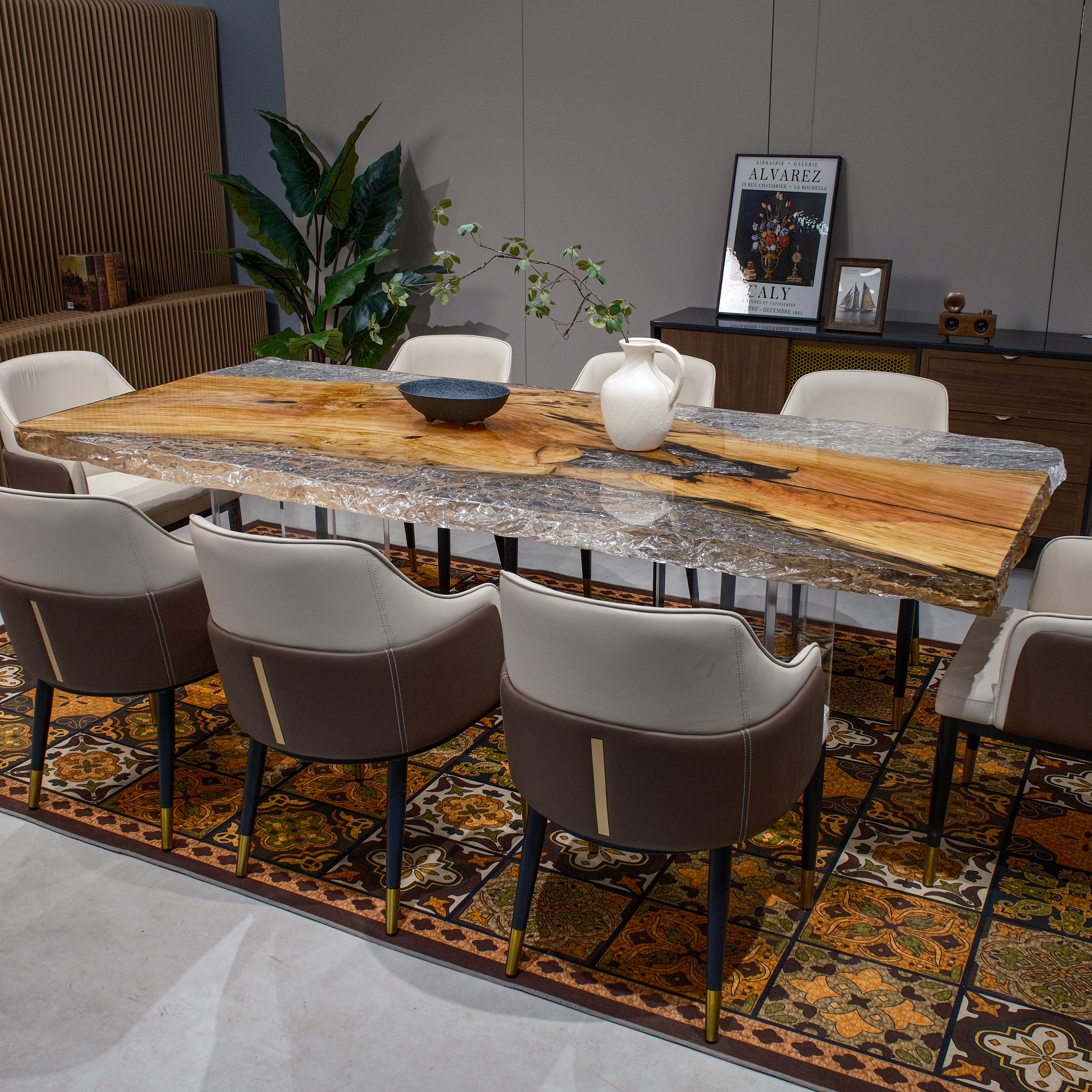 Olivewood Epoxy Table | XGZB1066