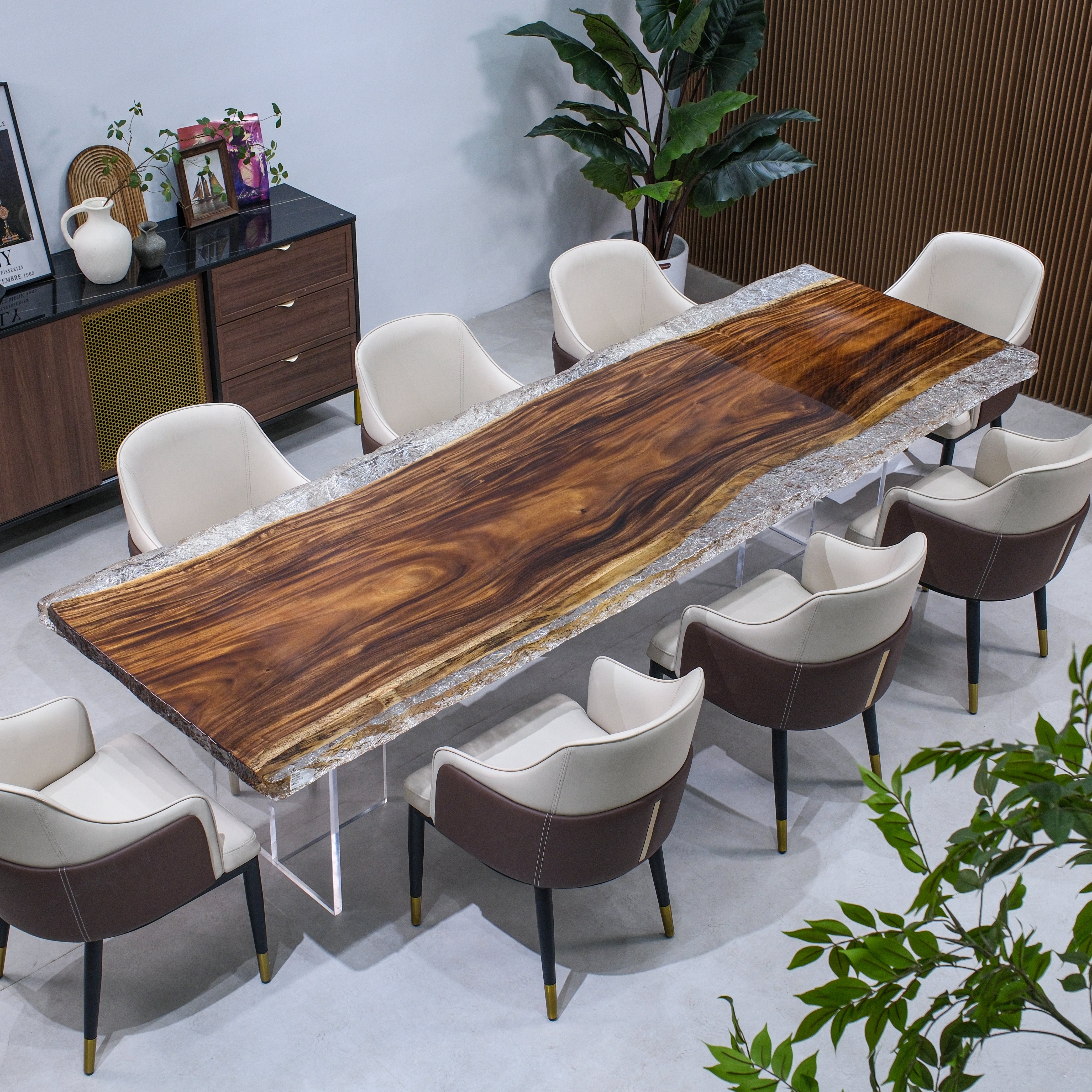 Walnut Epoxy Table | XNZB8038