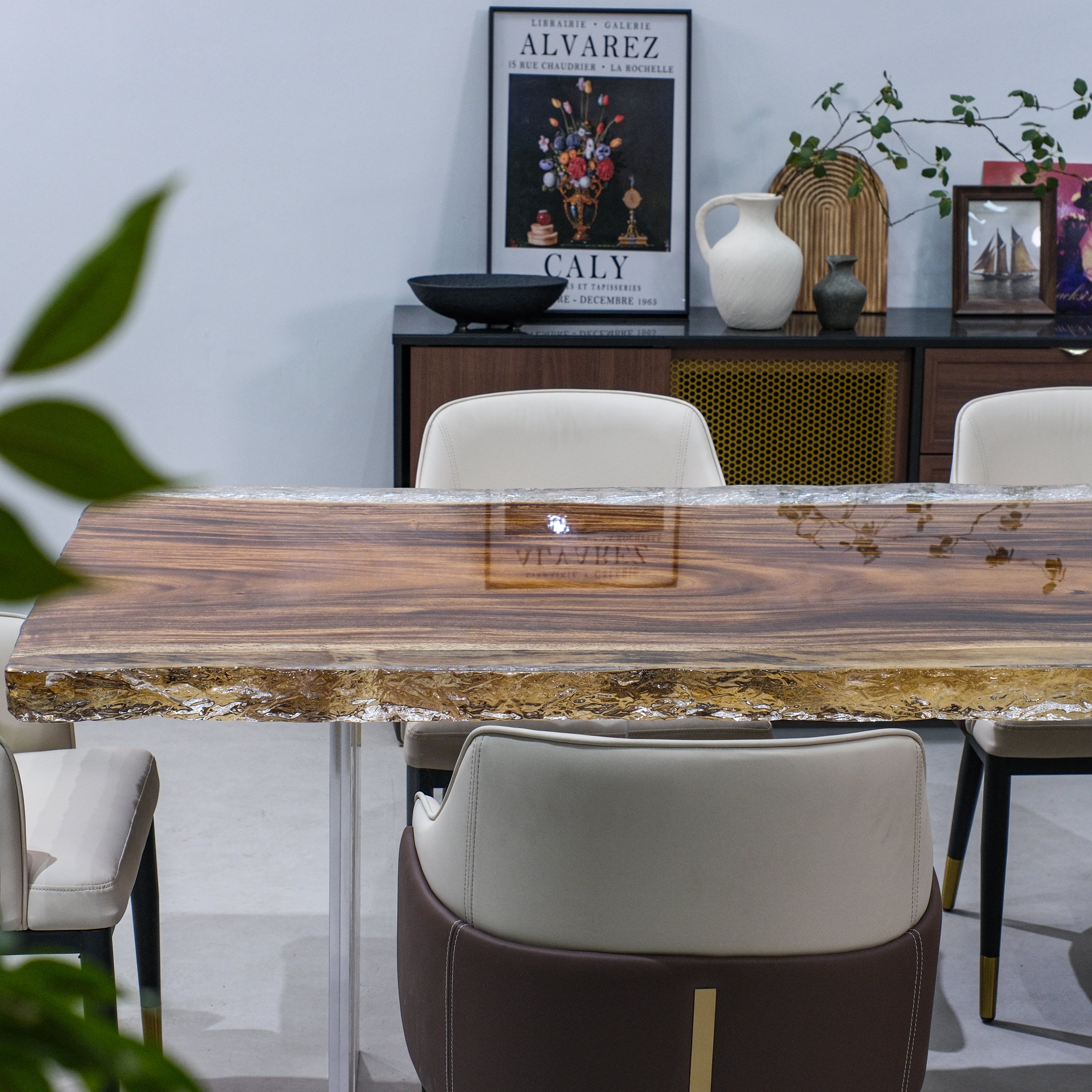 Walnut Epoxy Table | XNZB8038