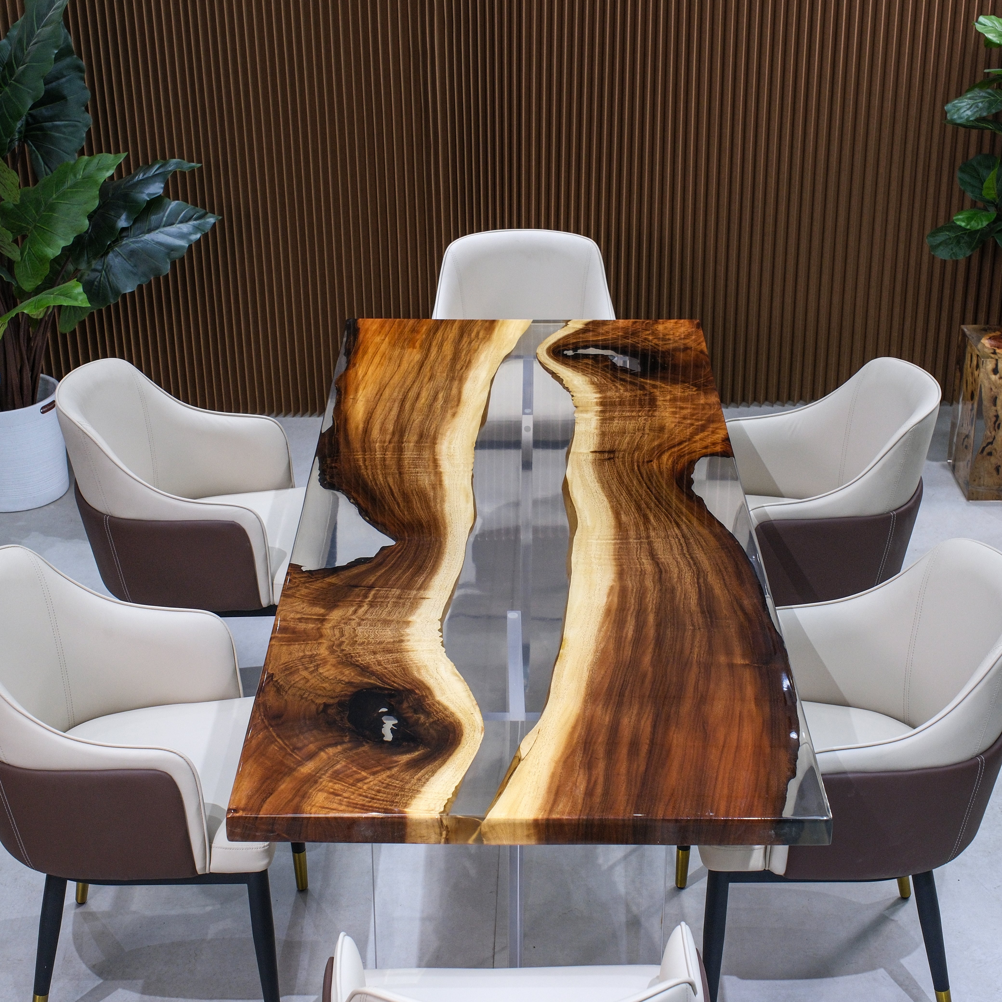 Walnut Epoxy Table | XNZB4023