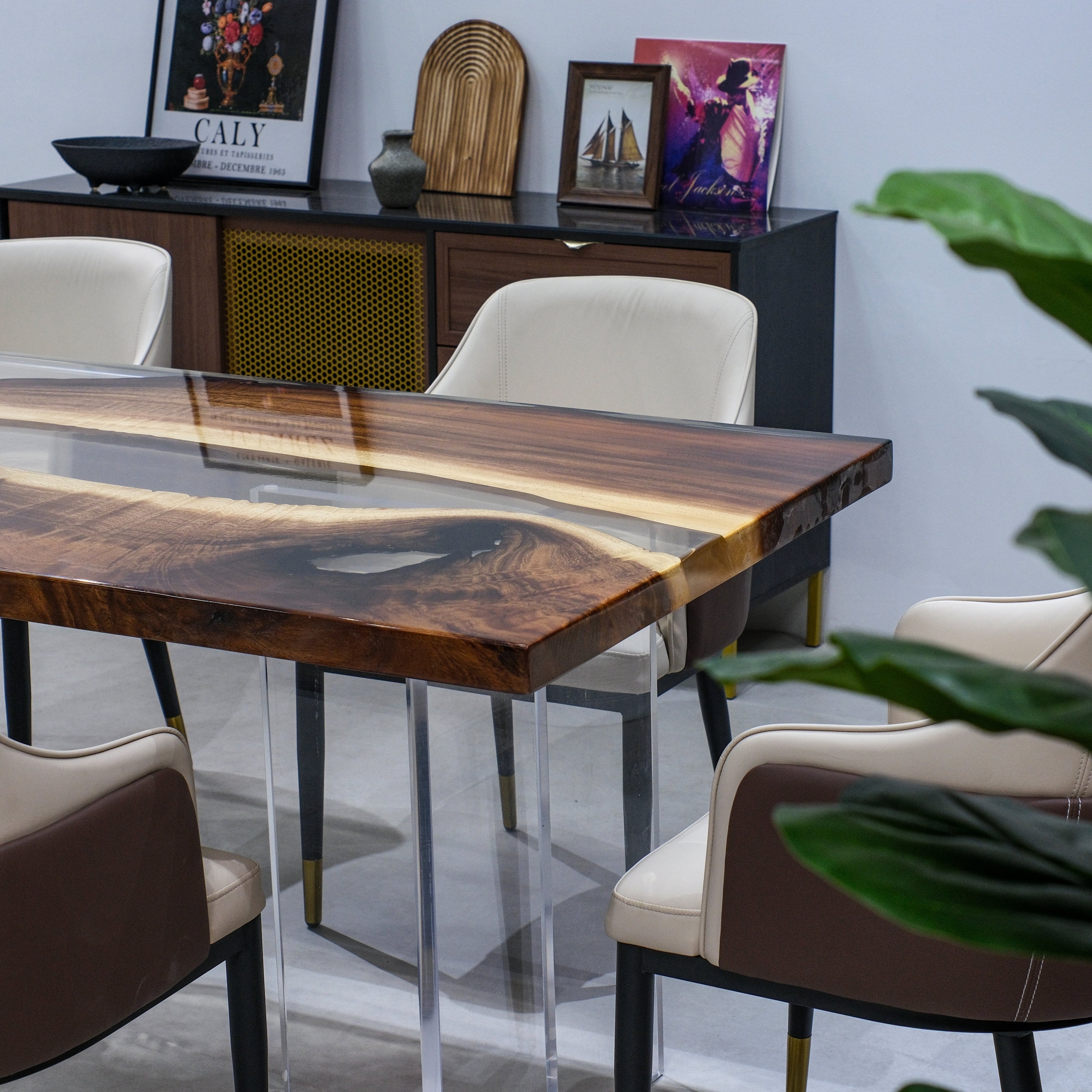 Walnut Epoxy Table | XNZB4023