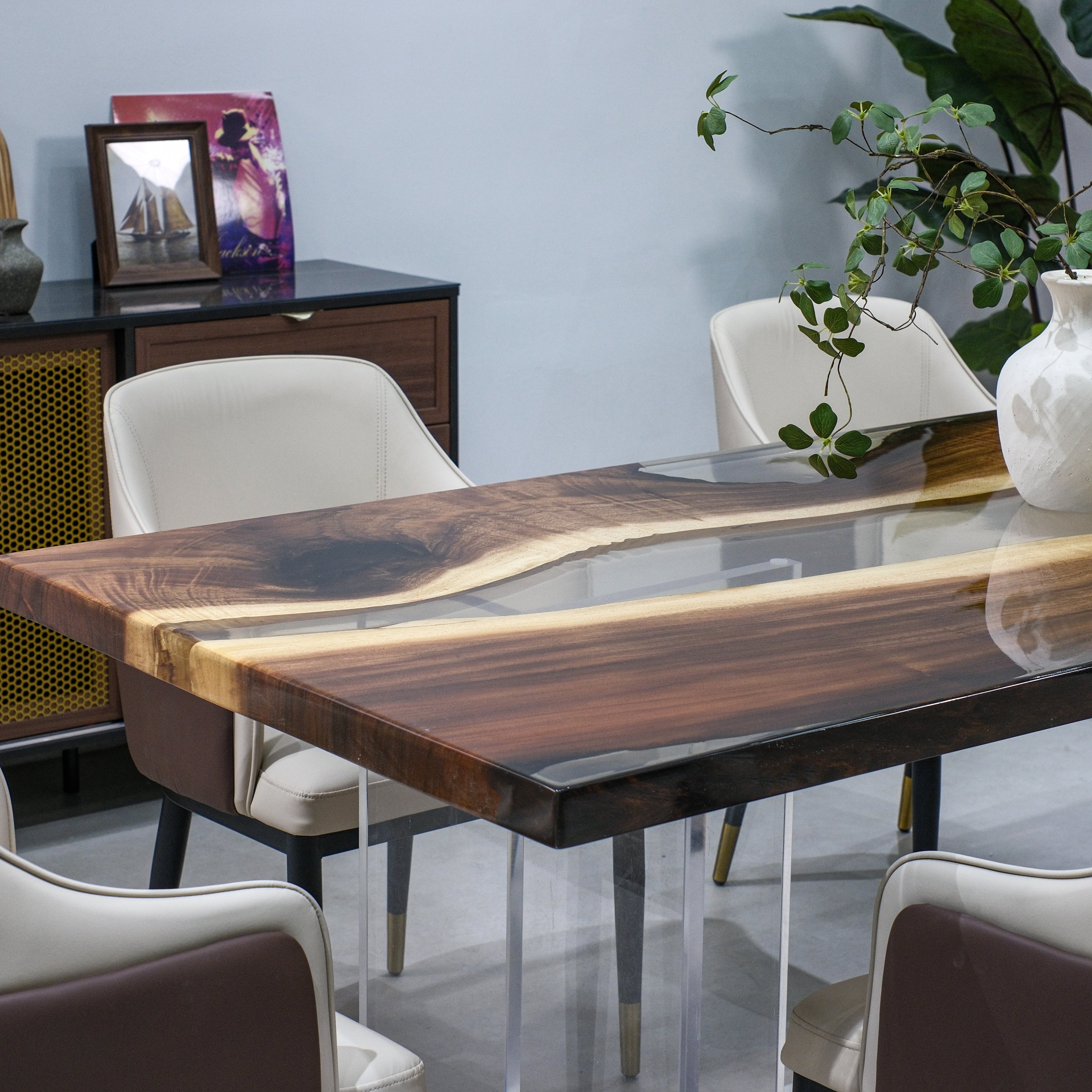 Walnut Epoxy Table | XNZB4023