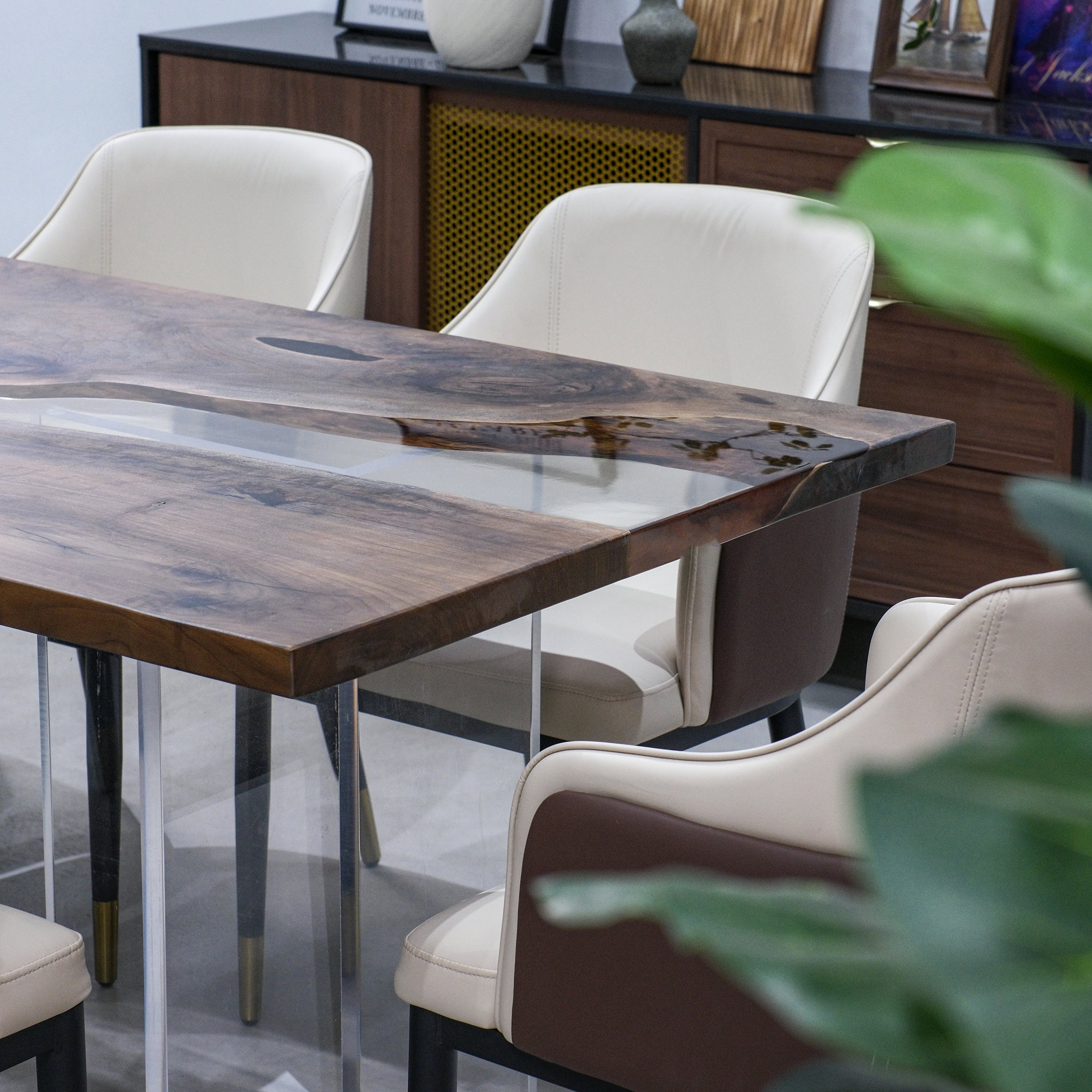 Black Walnut Epoxy Table | XHTZB5047