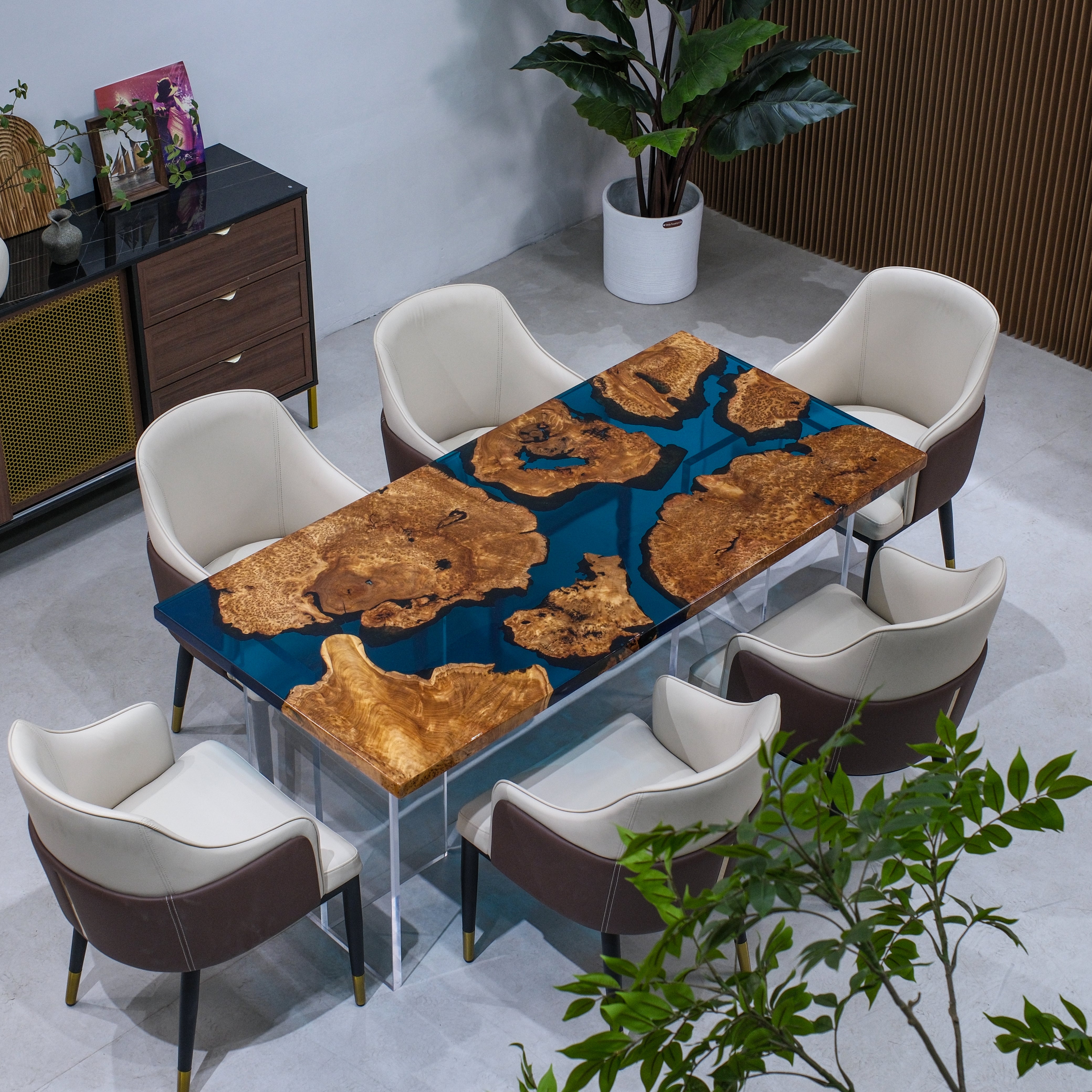 Cedar Burl Epoxy Table | XSZB3031